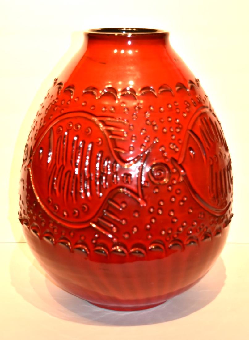 Italian Mid-Century Modern Pottery Fish Vase (1 of 3)