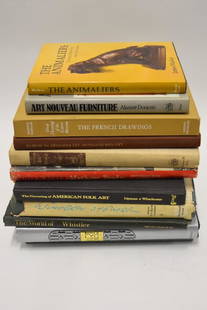 Eleven(11) Art Reference Books: Eleven(11) Art Reference Books icluding: Art Nouveau Furniture, Art Deco, American Folk Art(2), Winslow Homer, etc.