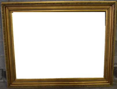 Ornate Carved and Gessoed Wood Frame: Carved and gessoed wood frame. Gilt finish; 36in. X 48in.(inner opening), 46in. X 58in.(overall)