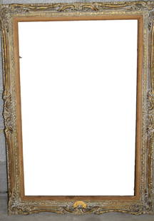Well Carved and Gilt Wood Frame: Ornately carved and gilt wood frame. Linen wrapped liner;36.5in. X 23.5in.(inner opening), 42.5in. X 30in.(overall)