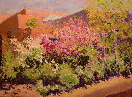 20thC. American School; Impressionist Oil Landscape: Oil on canvasboard. Impressionist Landscape. Signed illegibly l.l.; 12in. X 16in.