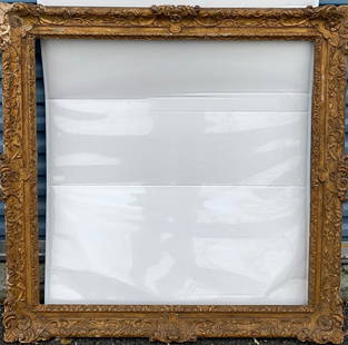 19thC. Carved and Gilt Wood Frame: Heavily carved and gilt wood frame; 34.5in. X 35in.(opening), 41in. X 41.5in.(overall)