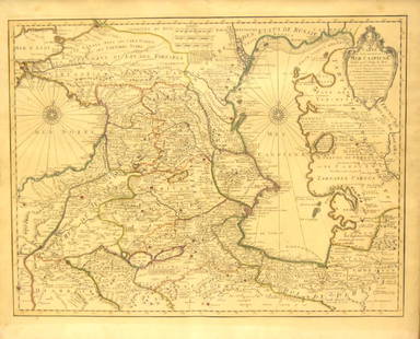 Early Map - Mer Caspiene: Framed map. Mer Caspiene; 22in. X 26.5in.