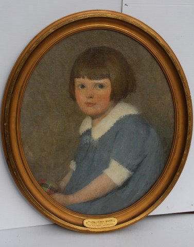 Elizabeth Whittellsy; Oil Painting Signed: Oil on canvas, Portrait of Ruth O'Day Boyd signed on the reverse and dated 1924; 24in. X 20in.