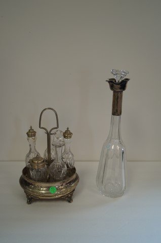 Two(2) Pieces of  Victorian Silverplate and Glass Items (1 of 6)