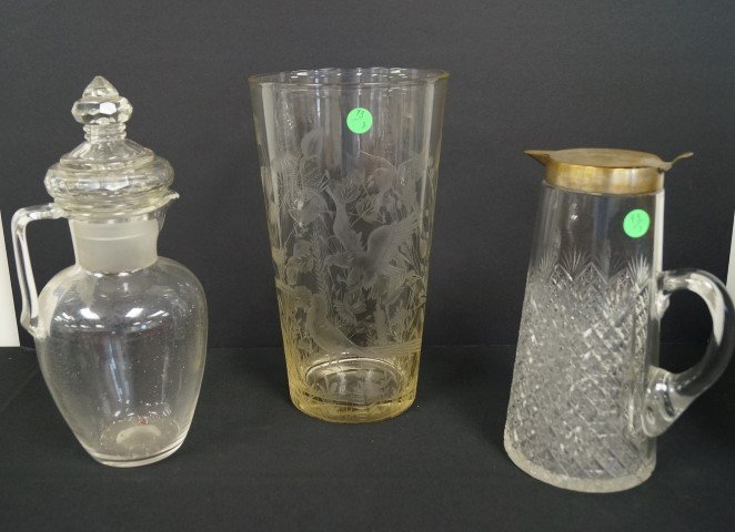 Three(3) Miscellaneous Victorian Glass Items (1 of 4)