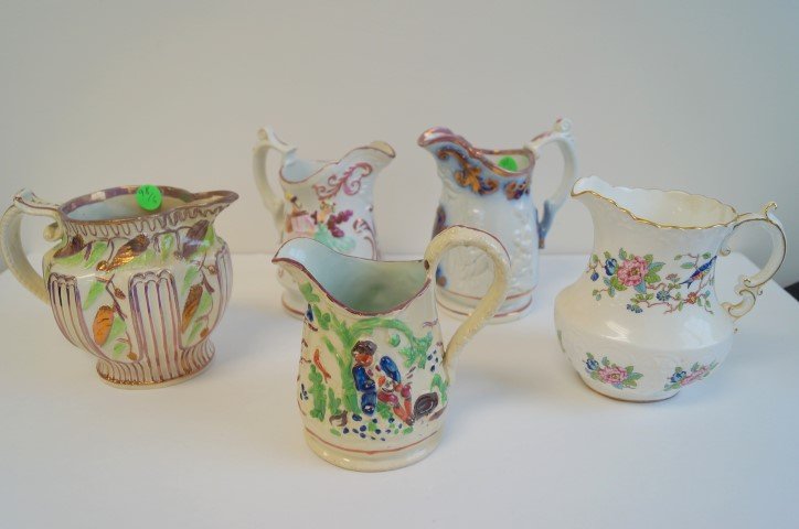 Five(5) Miscellaneous Victorian Porcelain Pitchers (1 of 3)