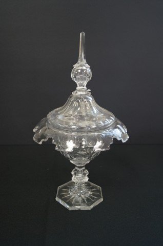 Victorian Cut Crystal Covered Compote (1 of 5)