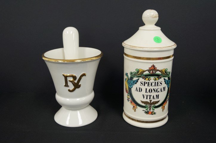 Two(2) Porcelain Druggist Items (1 of 6)
