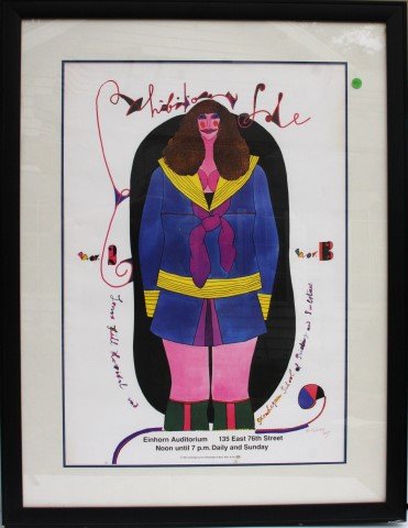 Richard Lindner, framed poster, signed and dated 1967, (1 of 5)