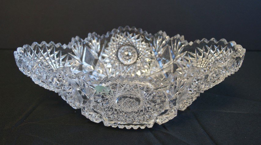 American Brilliant Cut Glass Vegetable Dish (1 of 3)