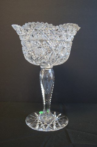 American Brilliant Cut Glass Compote (1 of 3)