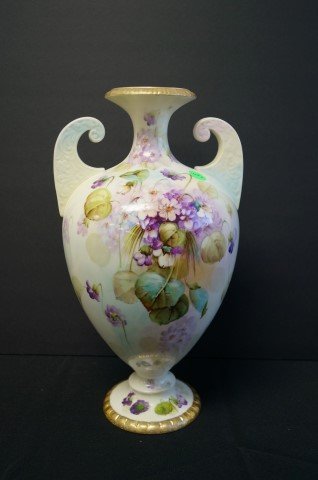 Belleek Hand Painted Porcelain Vase (1 of 8)