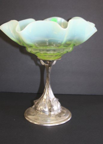 Victorian Silverplate and Glass Compote (1 of 5)