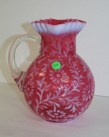 Northwood Cranberry Glass Pitcher (1 of 4)
