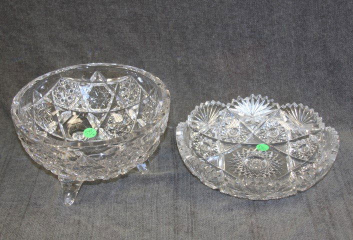 Two(2) American Brilliant Cut Glass Bowls (1 of 3)