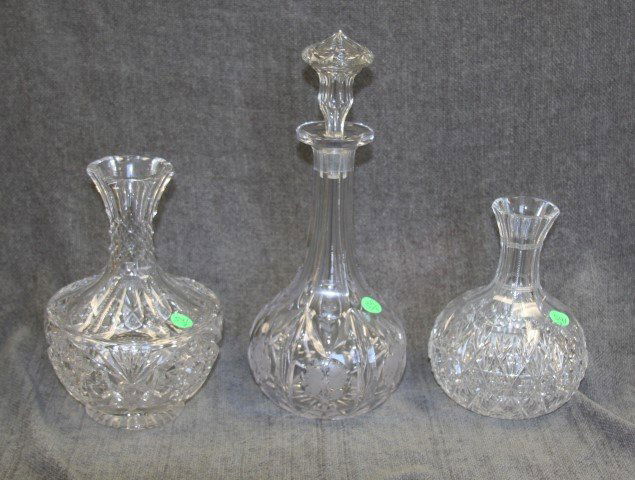 Three(3) American Cut Glass Items (1 of 3)