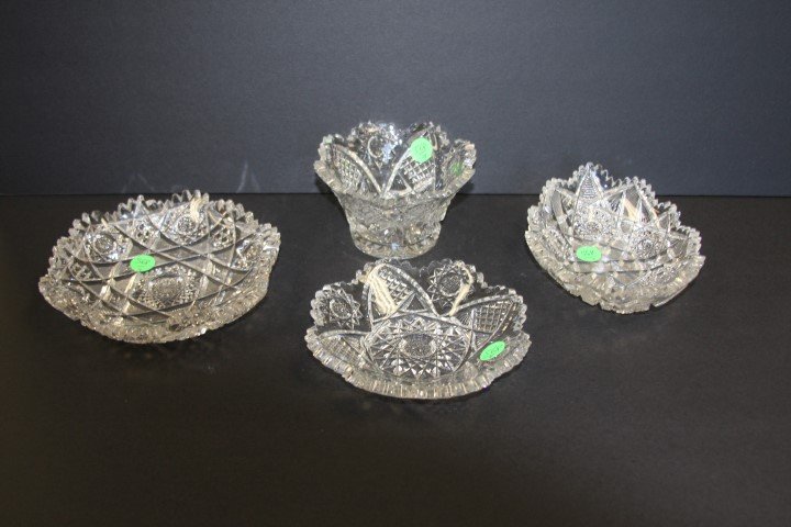 Four(4) Victorian Cut Glass Items (1 of 4)