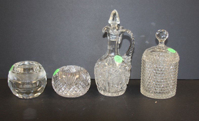Four(4) Victorian Cut Glass Items (1 of 3)