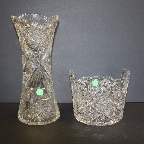 Two(2) American Brilliant Cut Glass Items (1 of 3)