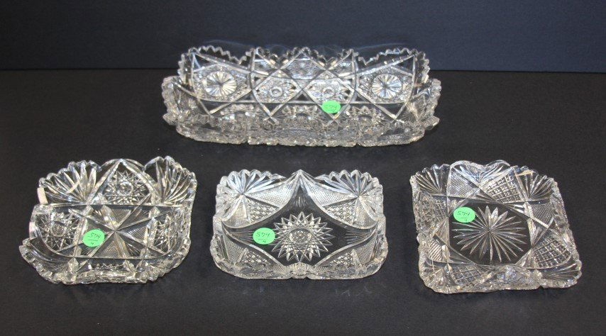 Four(4) American Brilliant Cut Glass Items (1 of 3)