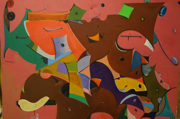 John Ferren(attributed to); Modernist Oil Painting (1 of 4)