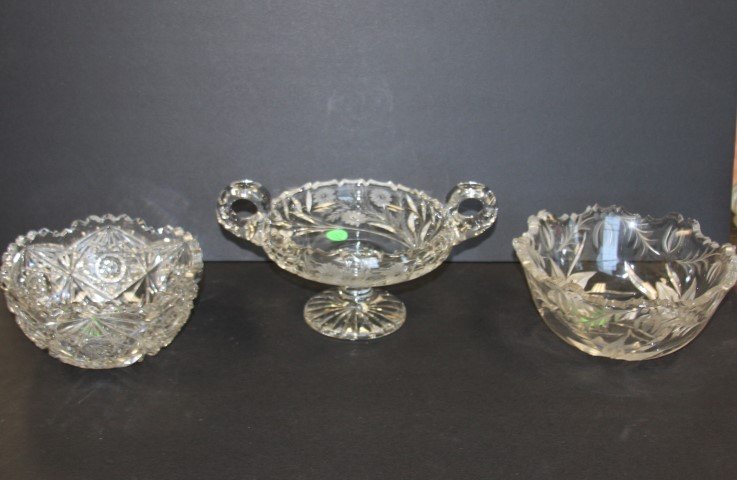 Three(3) Cut Glass Items (1 of 5)
