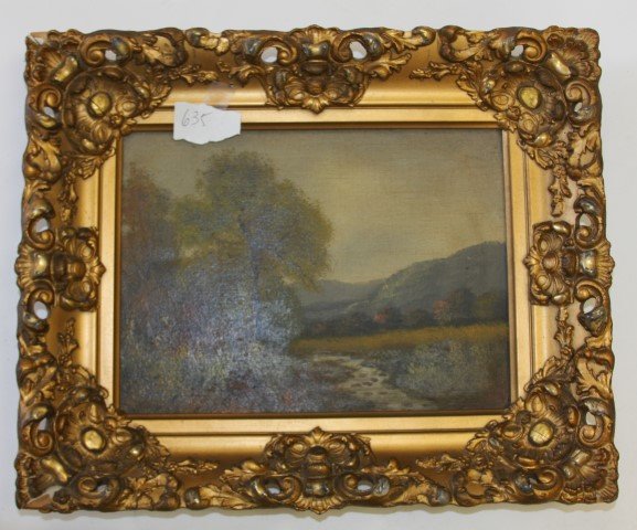 19thC. American School Oil Landscape (1 of 4)