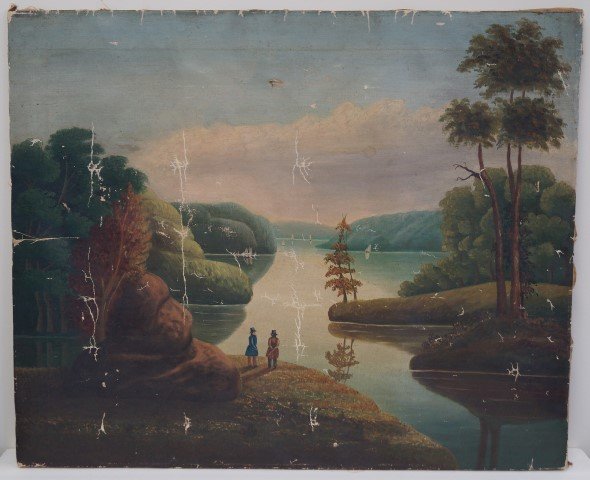 19th C. American School; Hudson River Oil Painting (1 of 4)