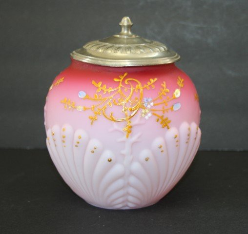 Victorian Glass Covered Jar (1 of 4)