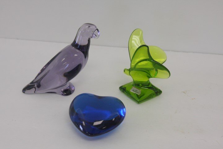 Three(3) Baccarat Glass Paperweights (1 of 3)