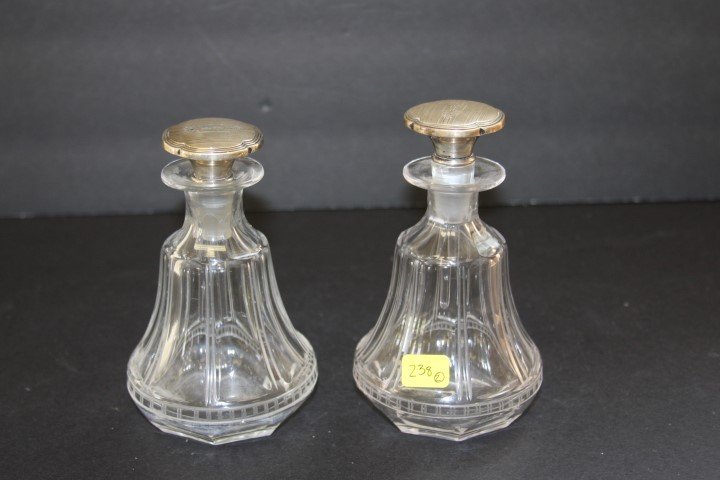Two(2) Victorian Silver Mounted Dresser Bottles (1 of 3)