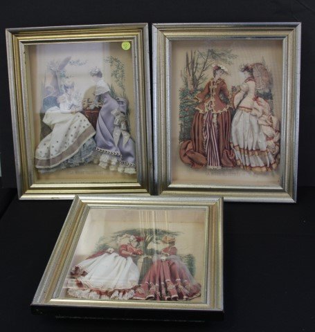 Three(3) Two Dimensional Fashion Shadowboxes (1 of 4)