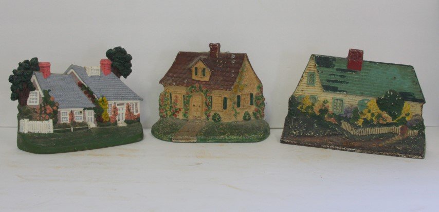 Three(3) Antique Cast Iron Cottage Doorstops (1 of 6)