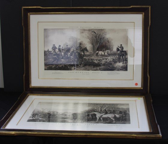 Pair of Framed Fox Hunting Prints (1 of 3)