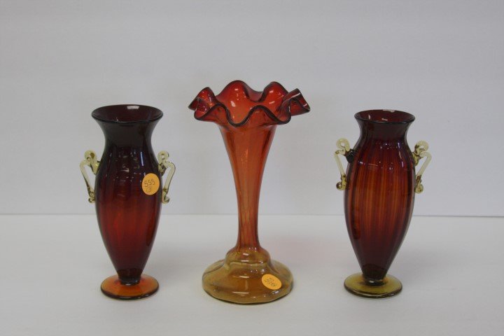 Three(3) Amberina Glass Items (1 of 5)