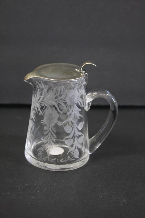 Hawkes Cut Crystal and Sterling Syrup Pitcher (1 of 4)
