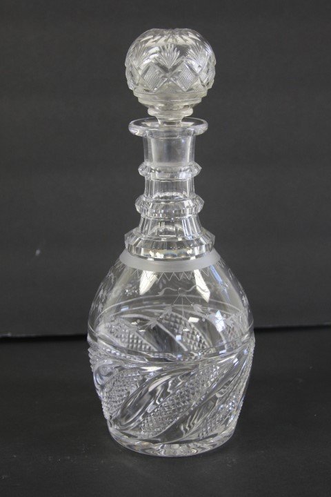Victorian Cut Glass Decanter (1 of 3)