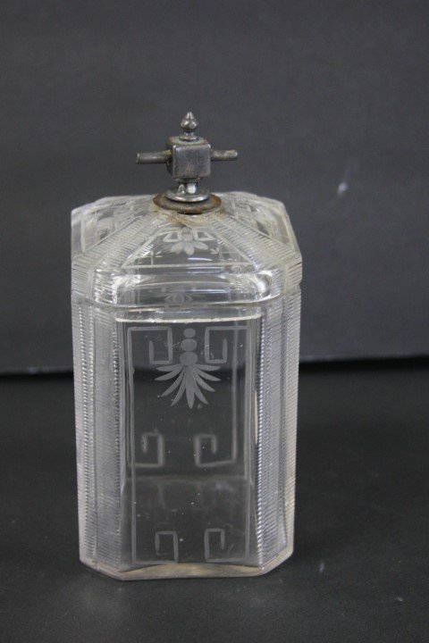 Victorian Glass Covered Dresser Jar (1 of 5)