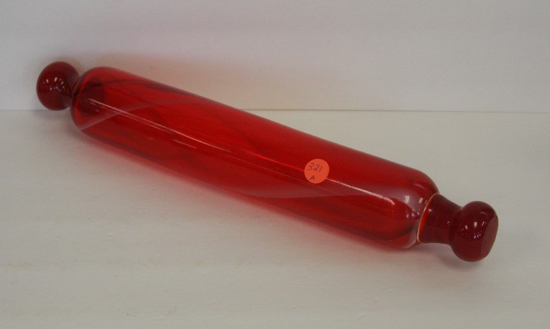 Victorian Cranberry Glass Rolling Pin (1 of 4)