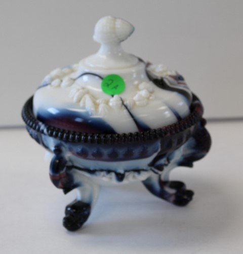 Westmoreland Slag Glass Compote (1 of 3)