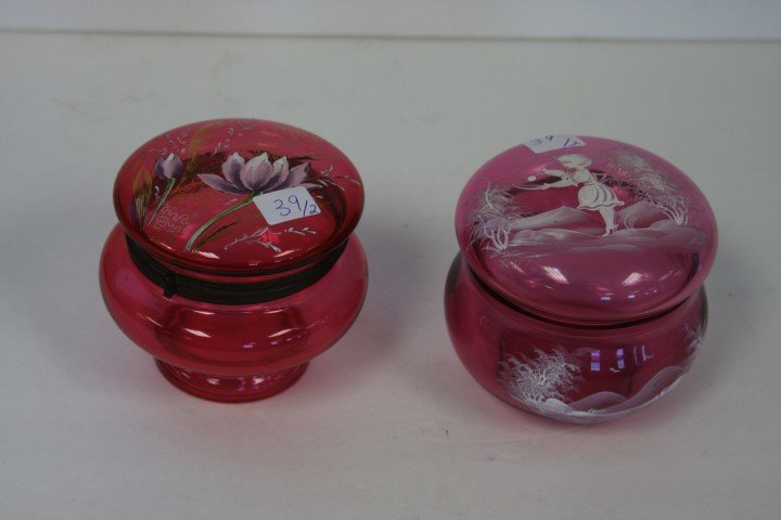 Two(2) Victorian Glass Dresser Jars (1 of 5)