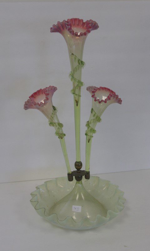 Victorian Opalescent Glass Epergne (1 of 5)