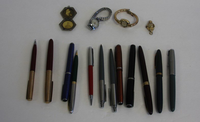 Lot of Miscellaneous Pens, Vintage Jewelry, Etc. (1 of 5)