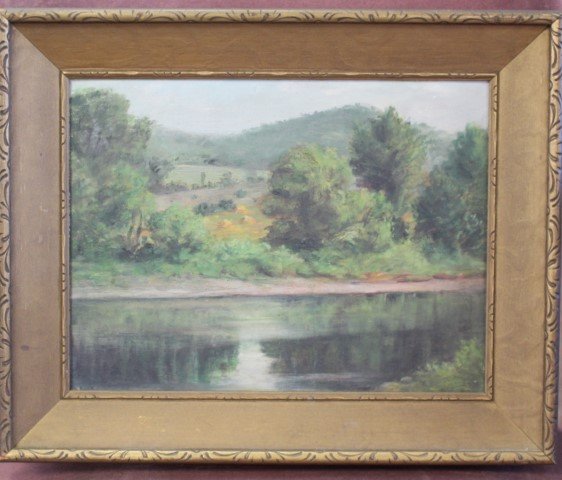 19thC. American School; Oil Landscape (1 of 3)