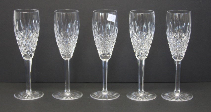 Five(5)Waterford Crystal Champagnes Signed (1 of 3)