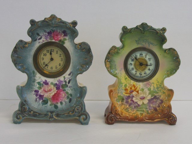 Two(2) Royal Bonn Miniatue  Porcelain Clocks (1 of 5)