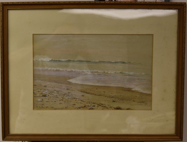 Francis Augustus Silva; American Goauche Signed: Gouache on board, Seabright, N.J. Signed l.l., dated 1883 and inscribed with title; 8.75in. X 13.75in.(image size)