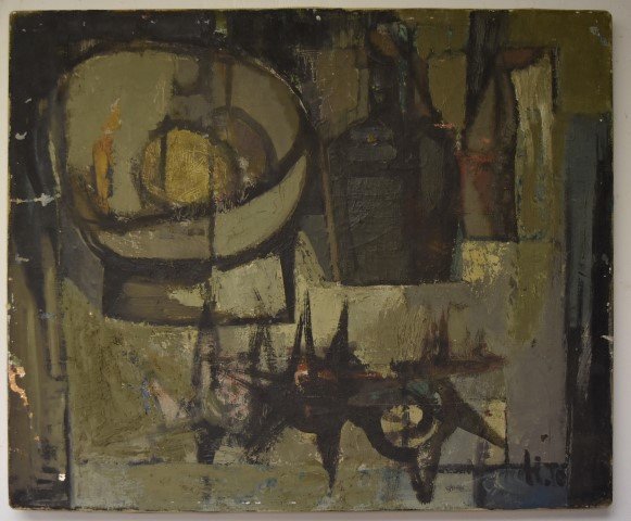 Hito; 20thC. Japanese Oil Painting Signed (1 of 6)