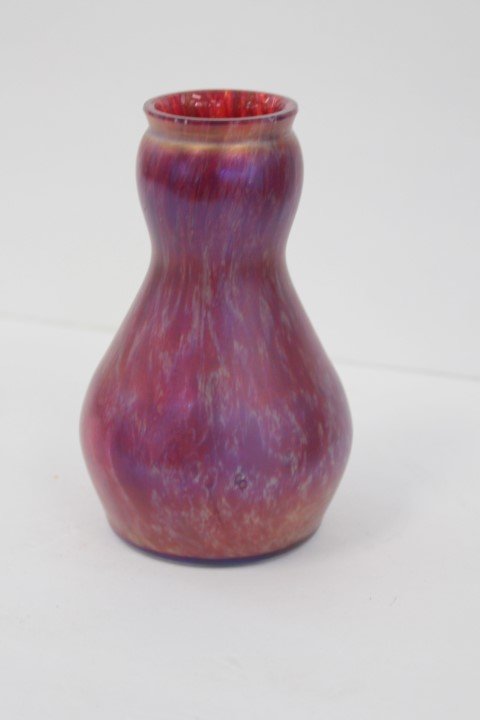 Loetz Style Art Glass Vase: Austrian art glass vase; 5.5in.H. x 3in.W.